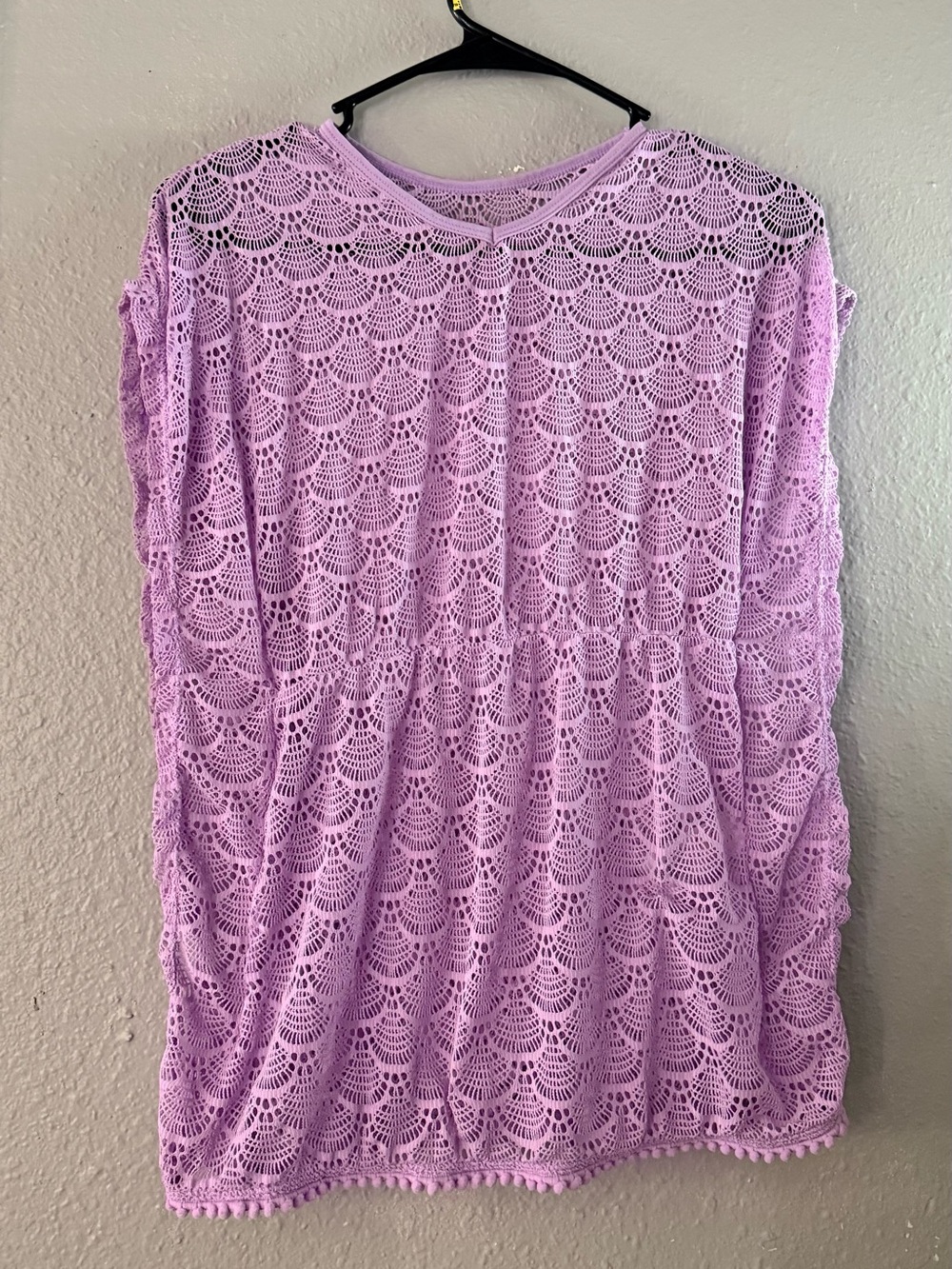 wonder nation Lilac Crochet Swim Coverup